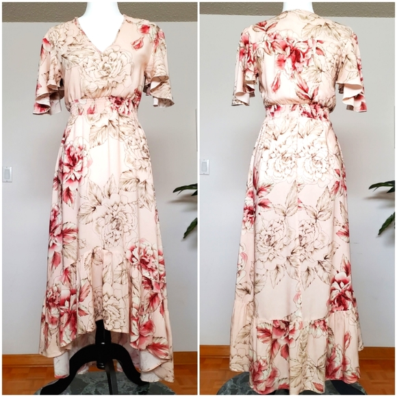 Abel the Label Dresses & Skirts - Abel the Label High-Low Floral Midi Dress Size XS